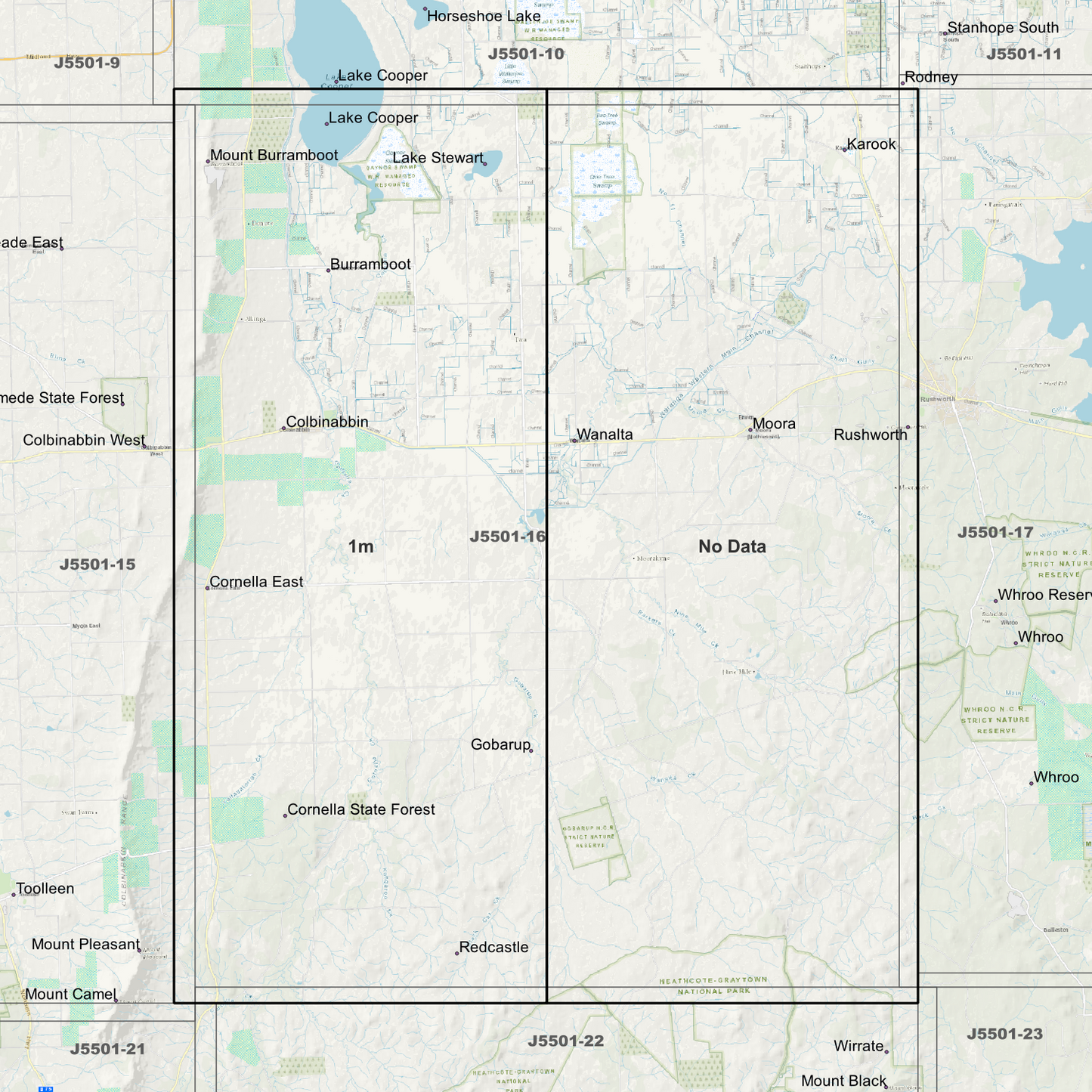 Wanalta 1m Digital Elevation Models (J5501-16)