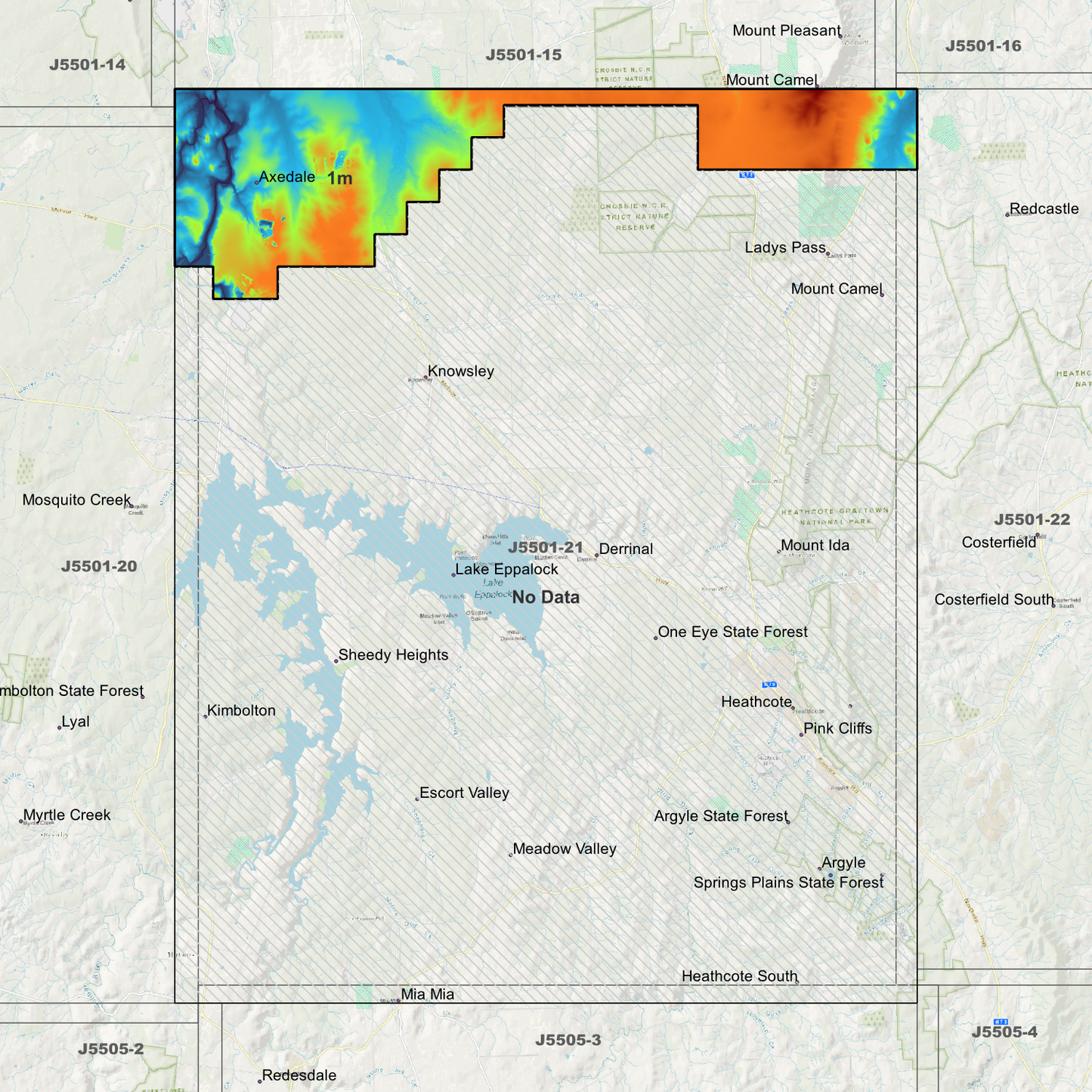 Heathcote 1m Digital Elevation Models (J5501-21)