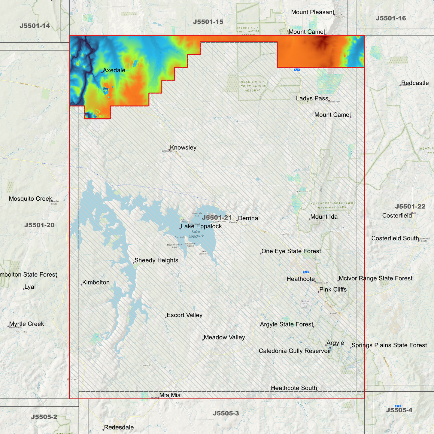 Heathcote 1m Digital Elevation Models (J5501-21)