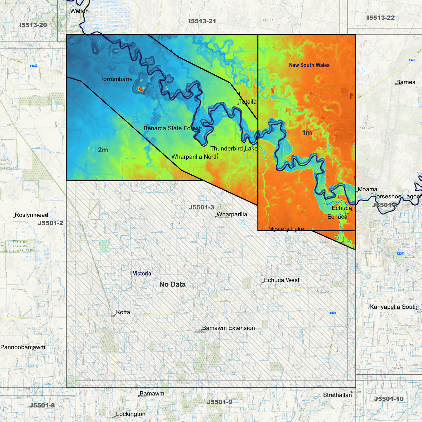 Torrumbarry 1m & 2m Digital Elevation Models (J5501-3)