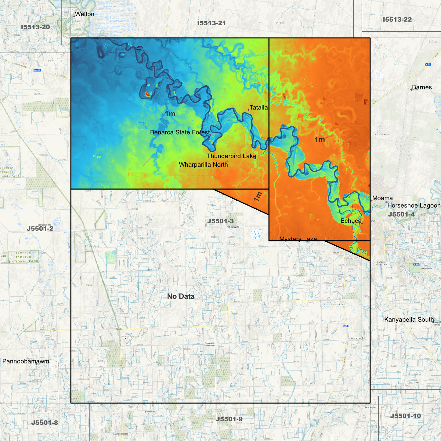 Torrumbarry 1m Digital Elevation Models (J5501-3)