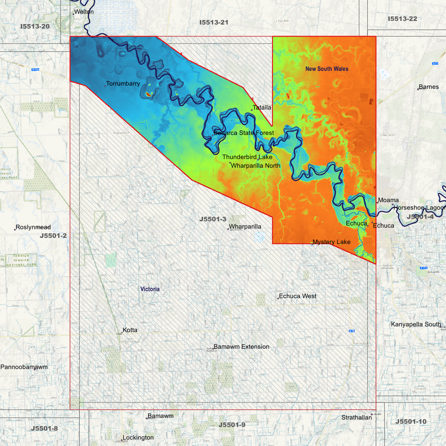 Torrumbarry 1m & 2m Digital Elevation Models (J5501-3)