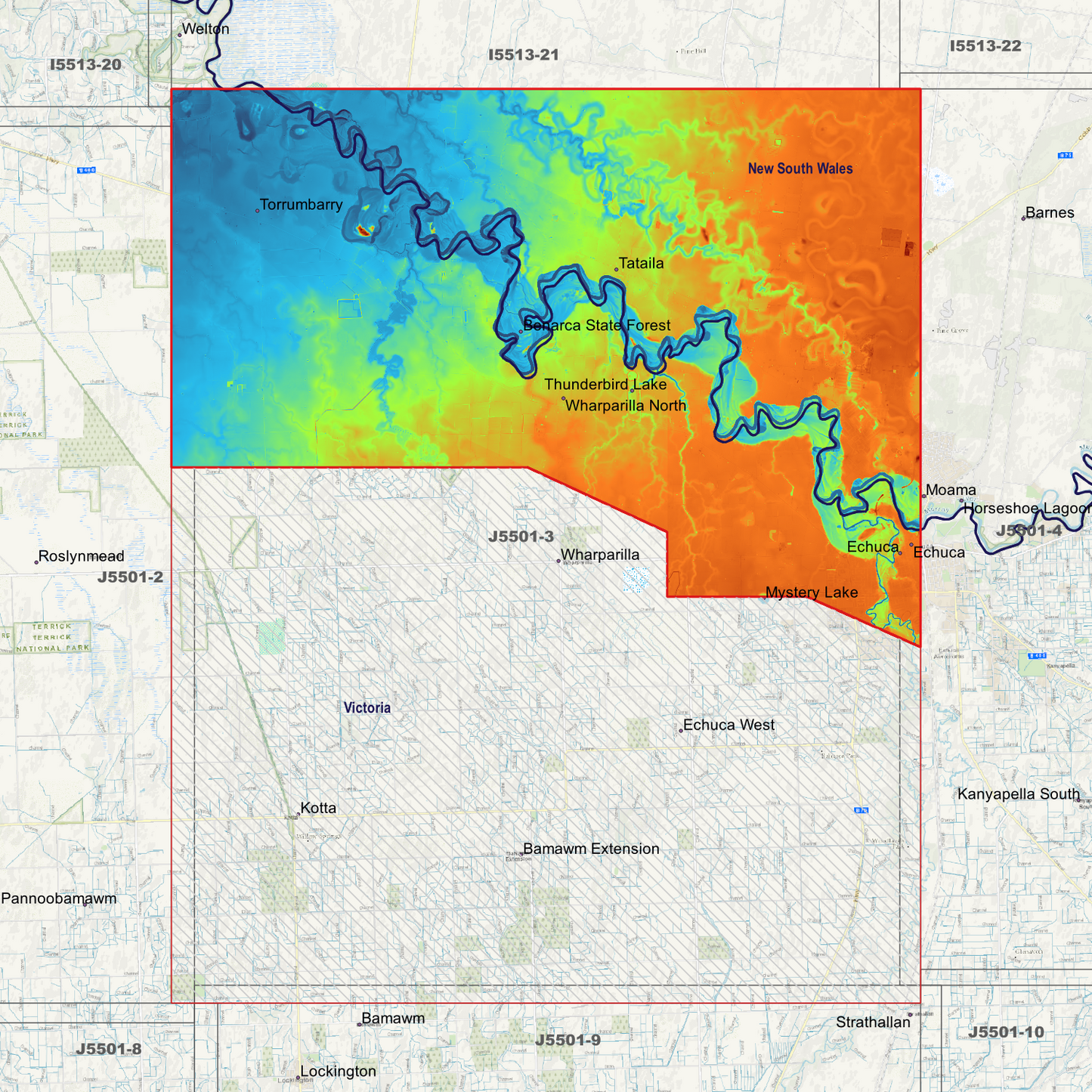 Torrumbarry 1m & 2m Digital Elevation Models (J5501-3)