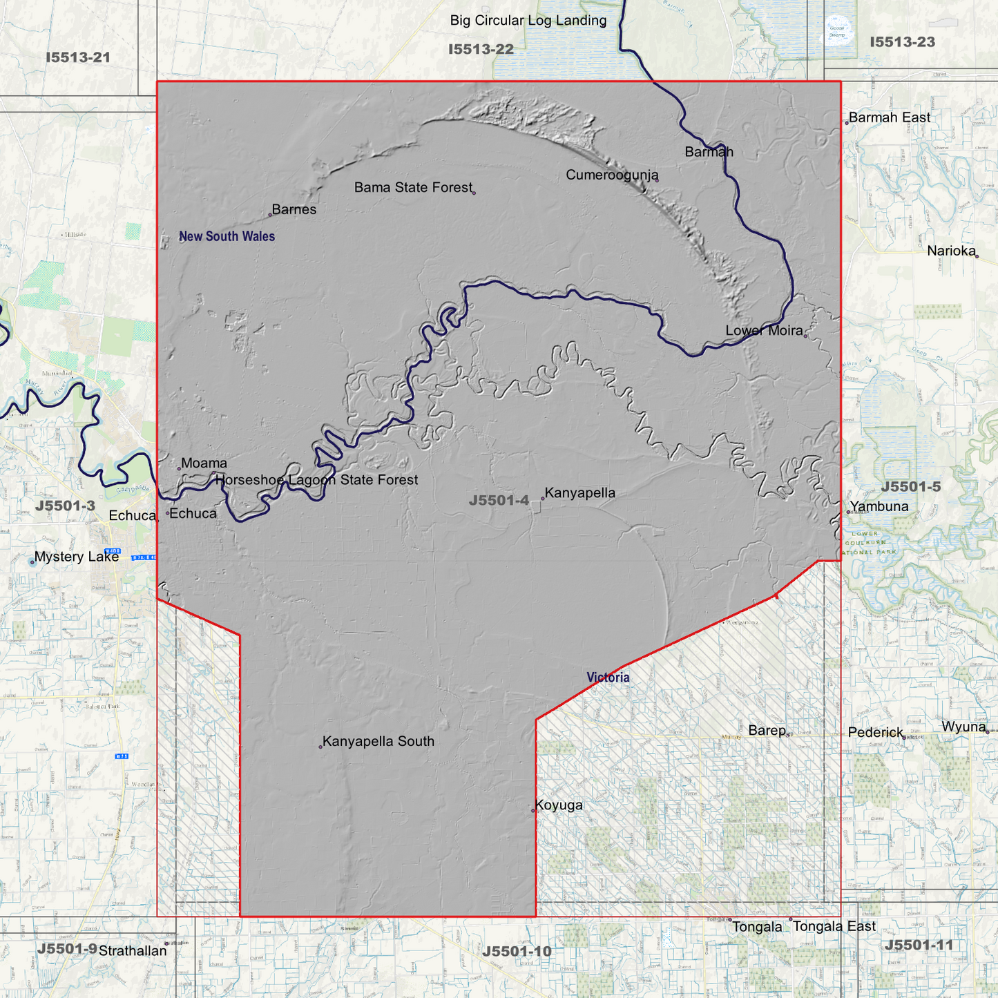 Echuca 1m Digital Elevation Models (J5501-4)