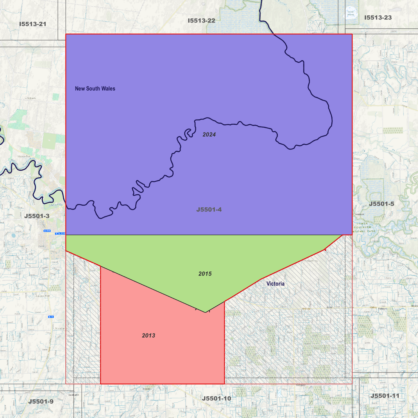 Echuca 1m Digital Elevation Models (J5501-4)