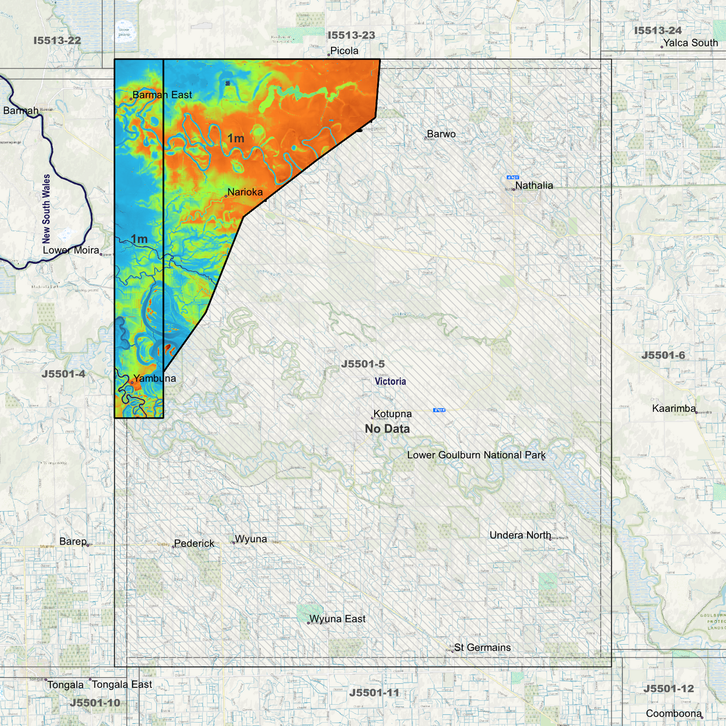 Kotupna 1m Digital Elevation Models (J5501-5)