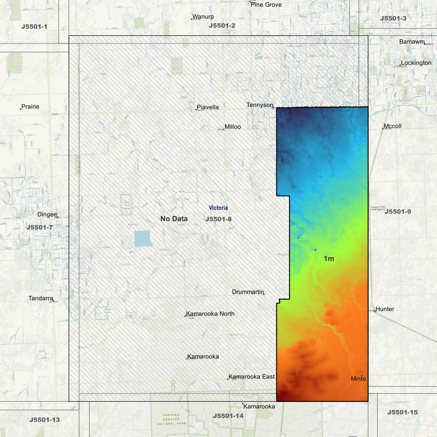 Milloo 1m Digital Elevation Models (J5501-8)