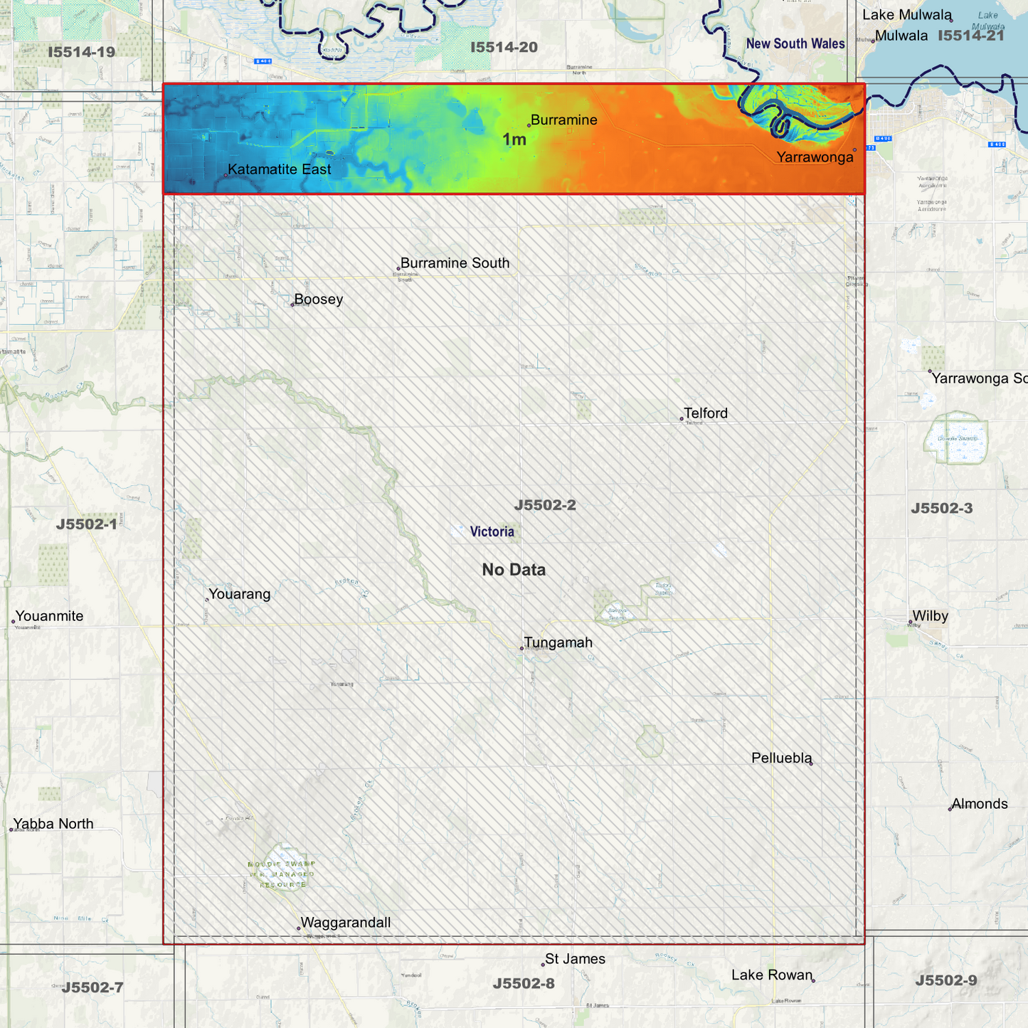 Burramine 1m Digital Elevation Models (J5502-2)