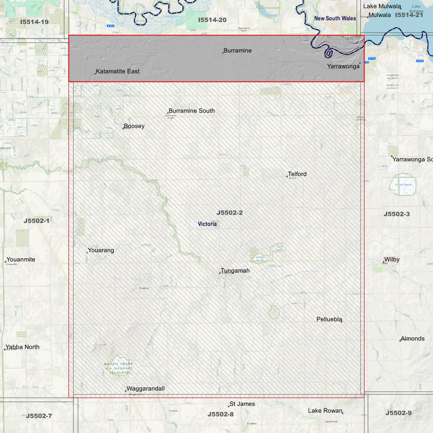 Burramine 1m Digital Elevation Models (J5502-2)