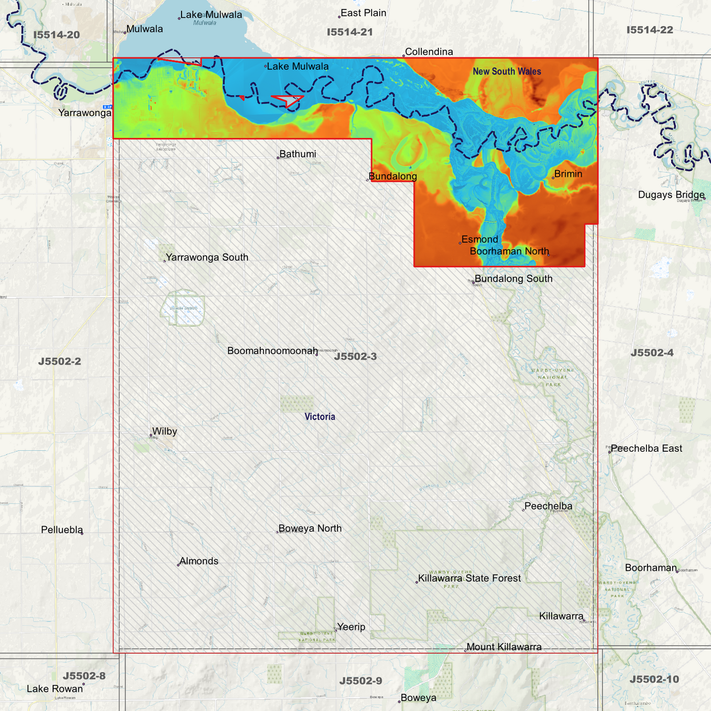Yarrawonga 1m Digital Elevation Models (J5502-3)