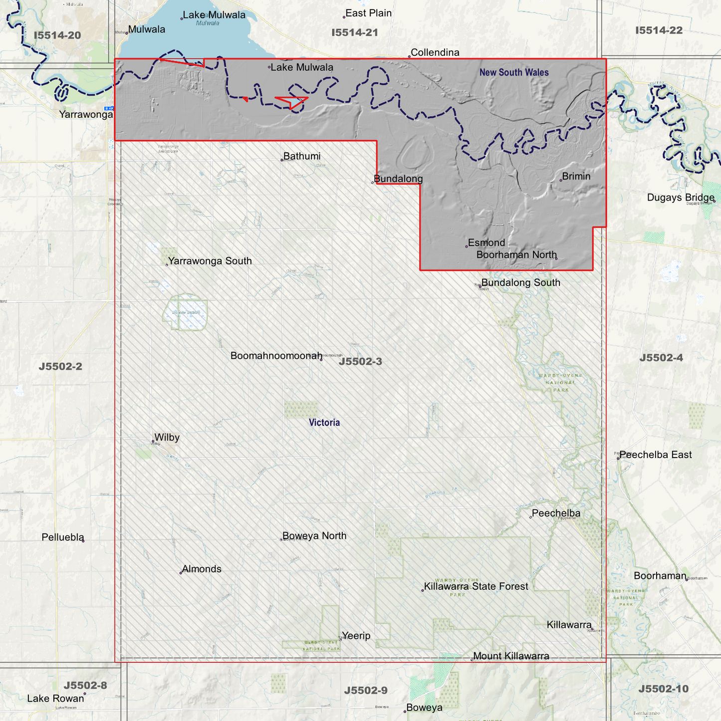 Yarrawonga 1m Digital Elevation Models (J5502-3)