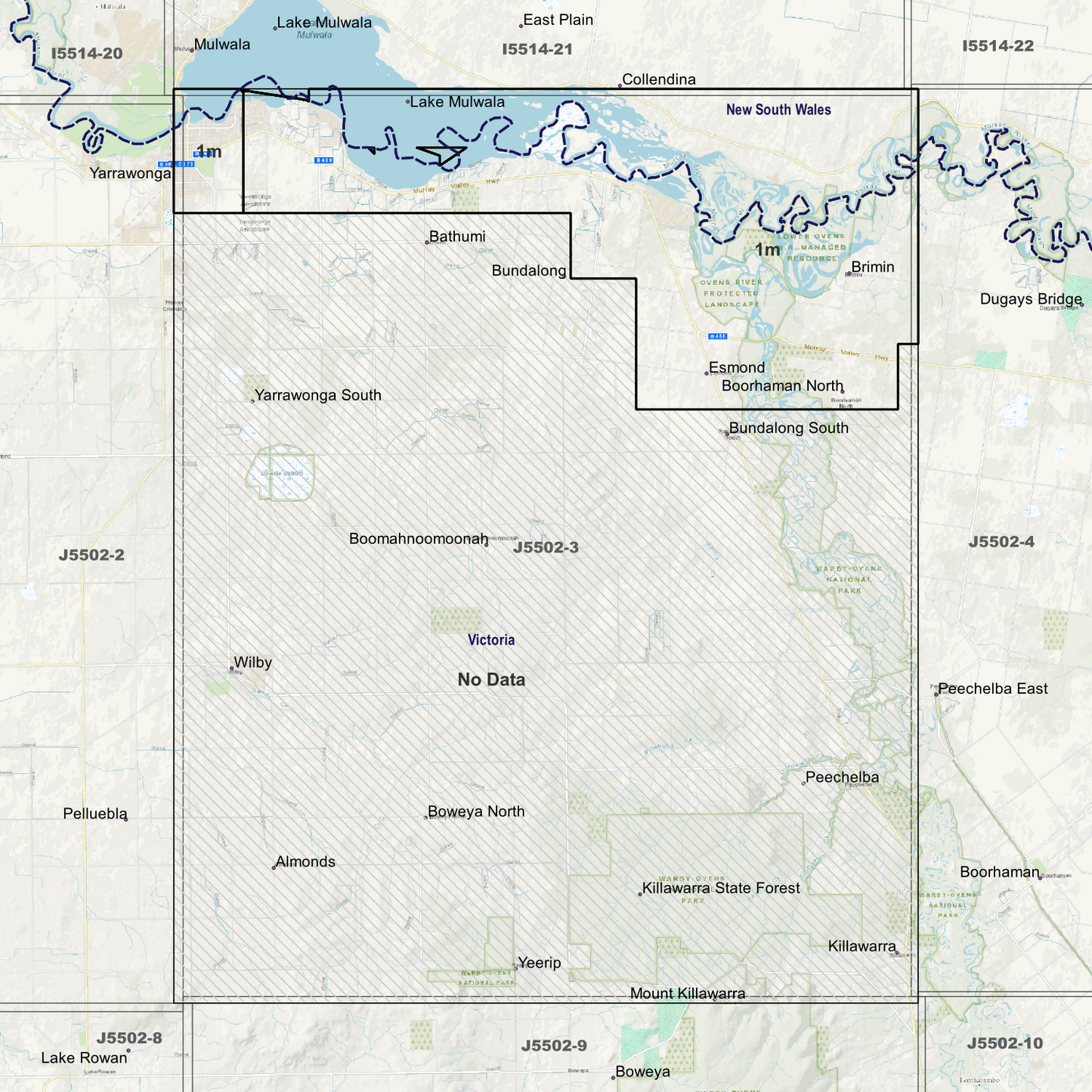 Yarrawonga 1m Digital Elevation Models (J5502-3)