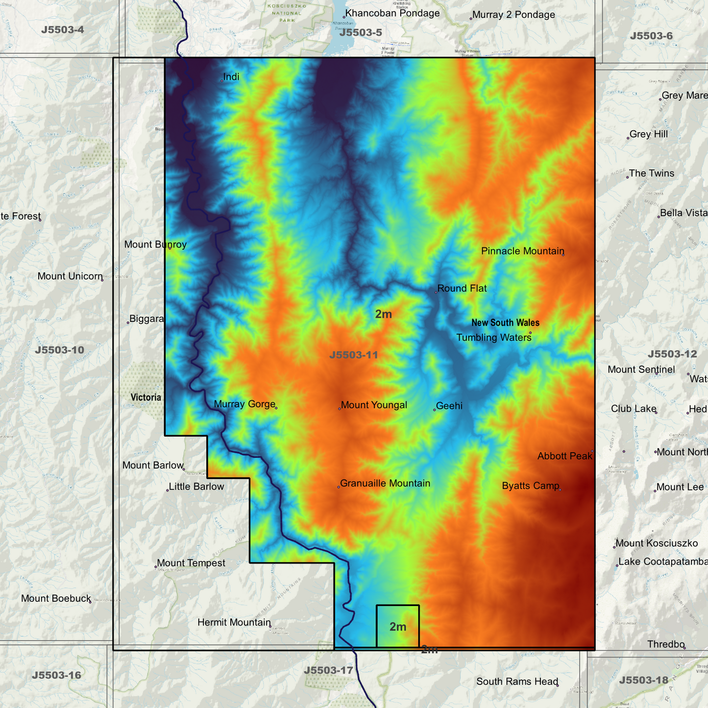 Tumbling Waters 2m Digital Elevation Models (J5503-11)