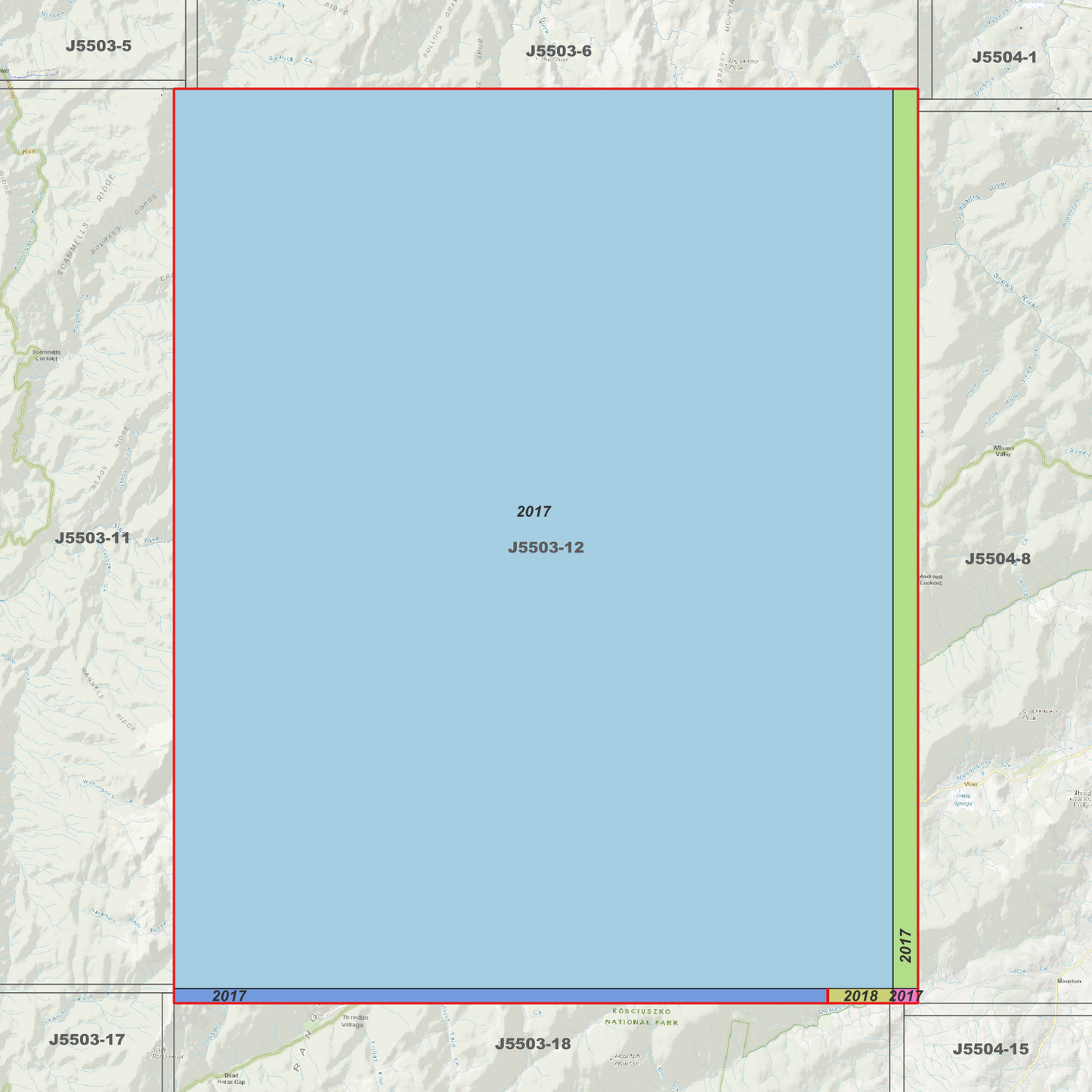 Kosciuszko 2m Digital Elevation Models (J5503-12)