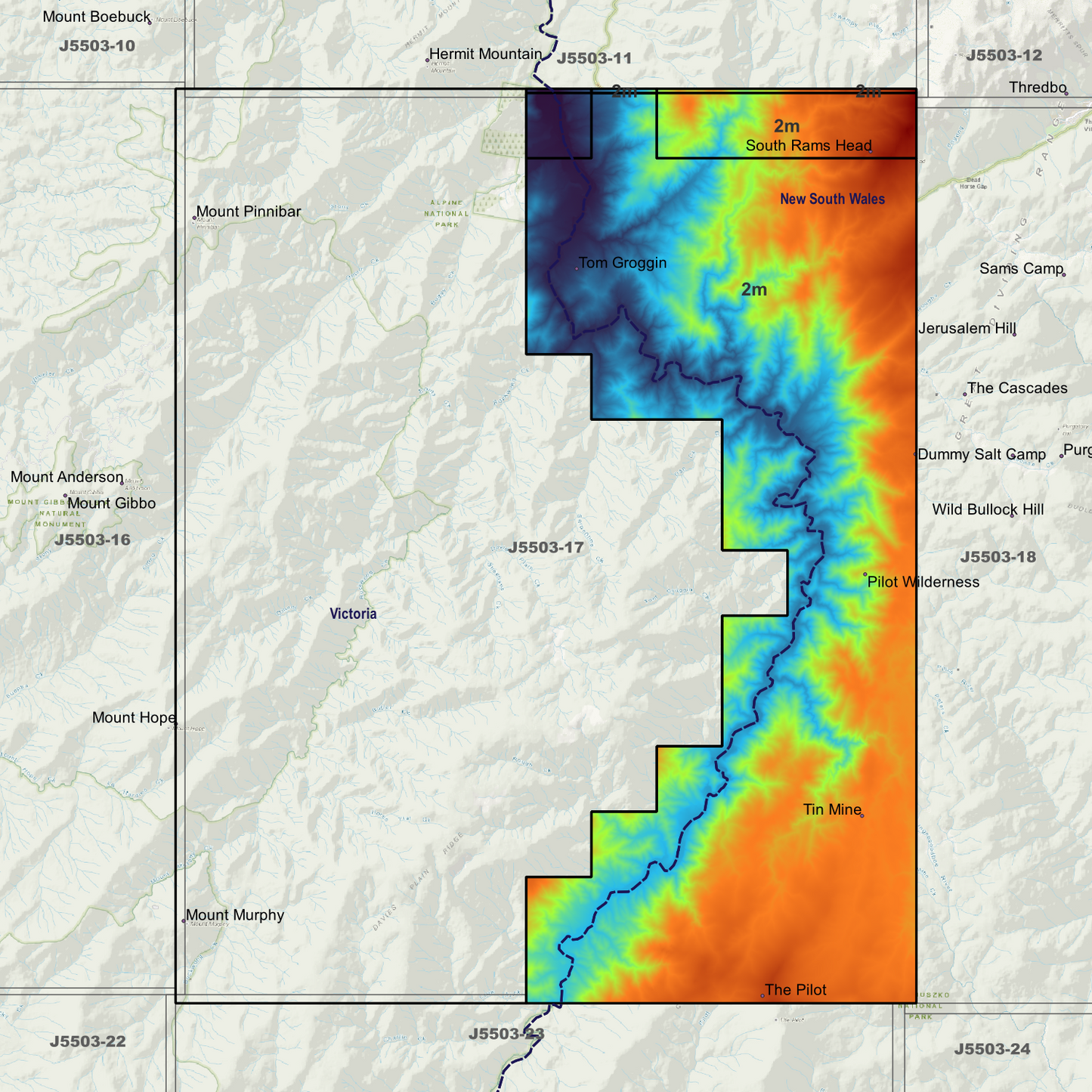 Tom Groggin 2m Digital Elevation Models (J5503-17)