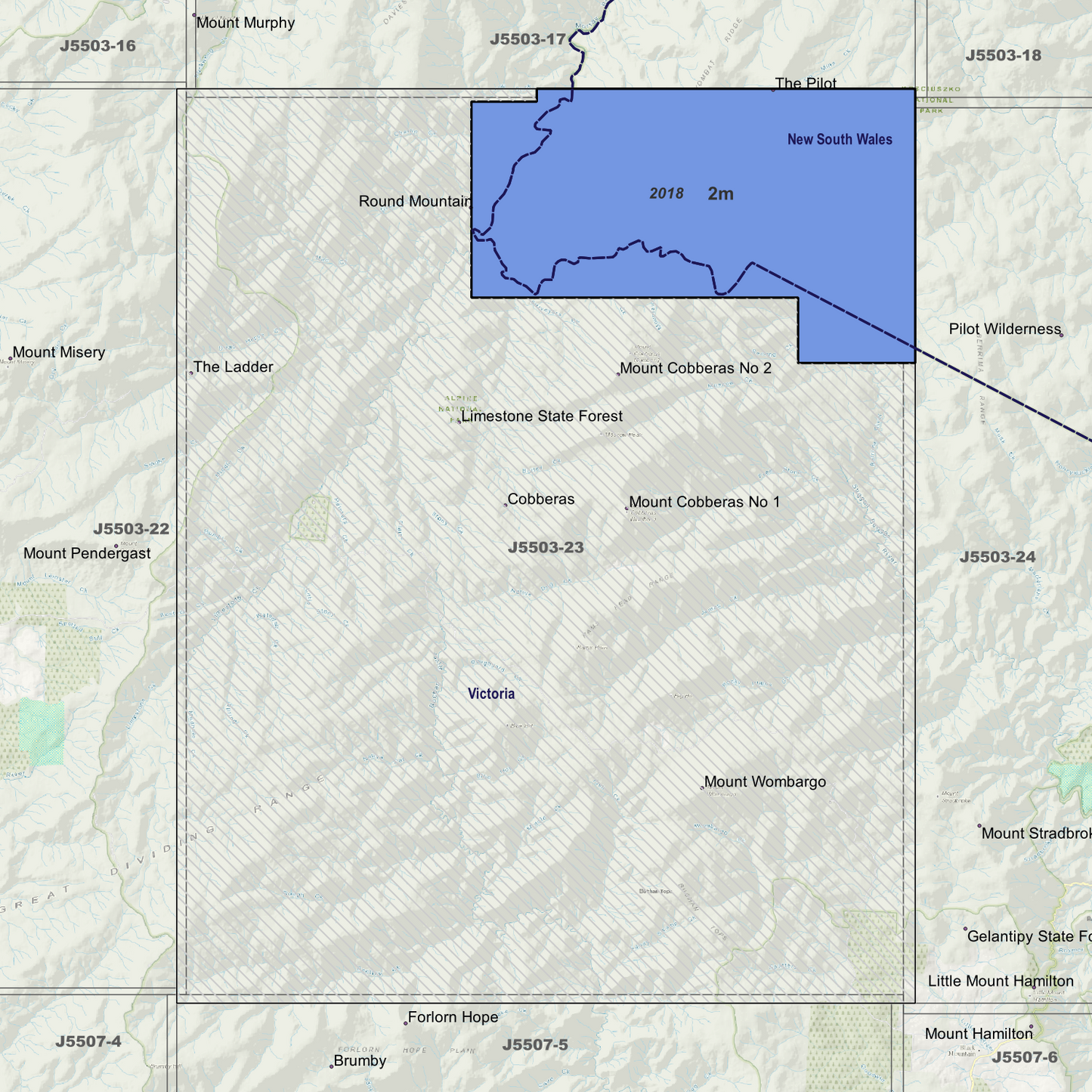 Cobberas 2m Digital Elevation Models (J5503-23)
