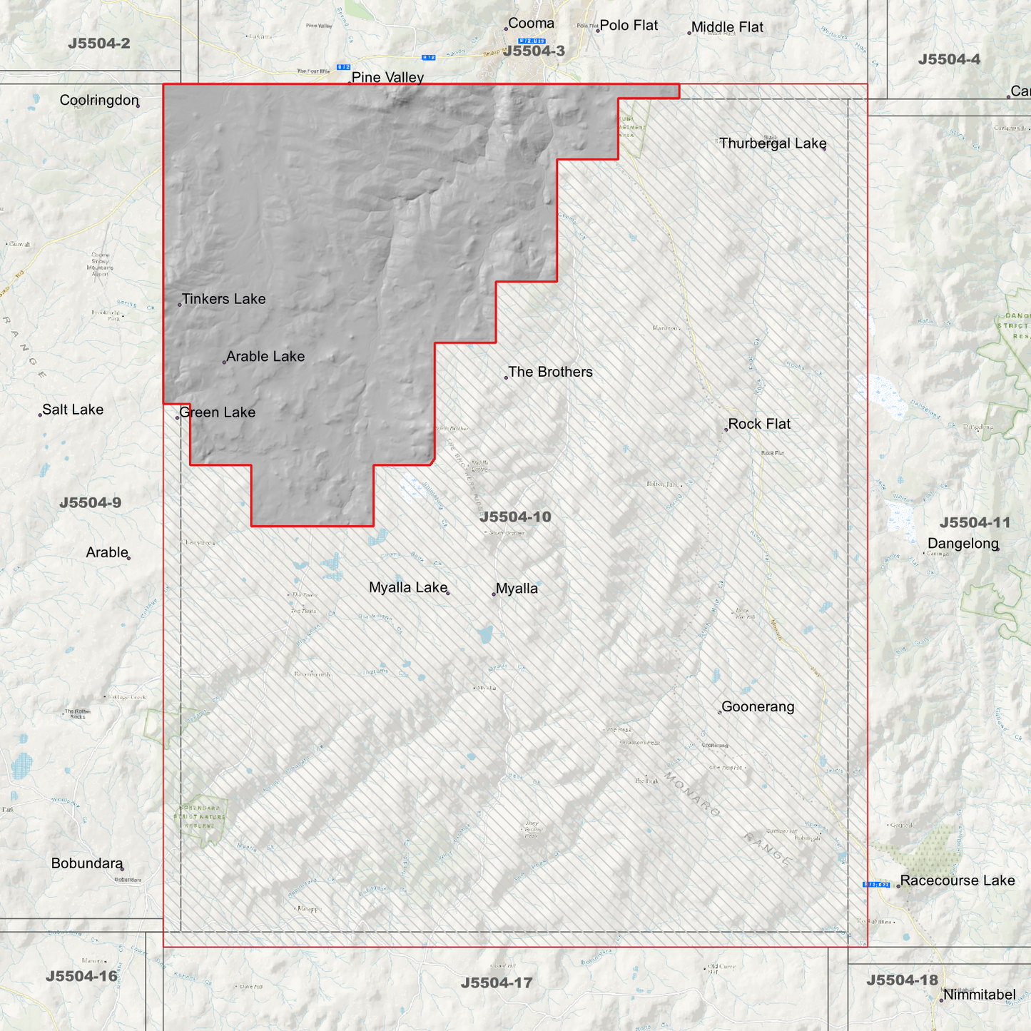 Myalla 1m & 2m Digital Elevation Models (J5504-10)