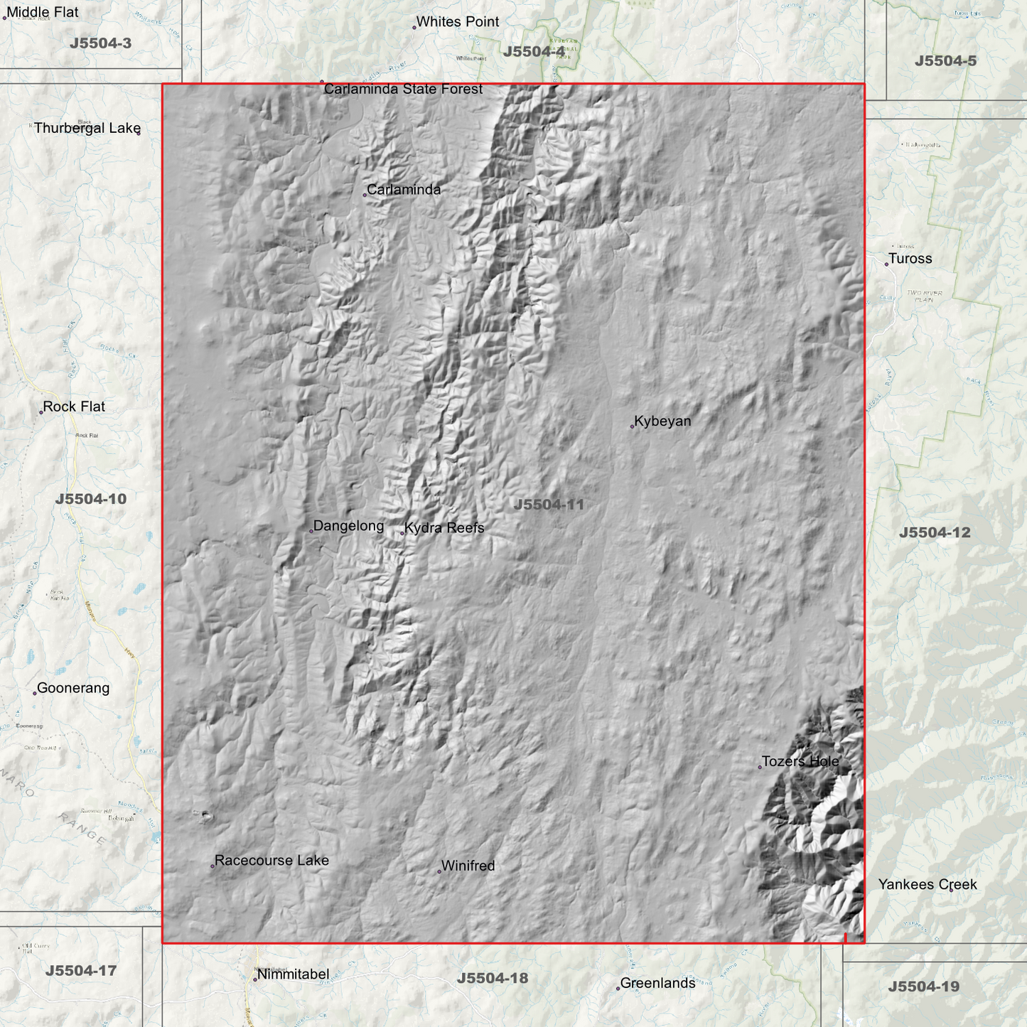 Kybeyan 2m Digital Elevation Models (J5504-11)