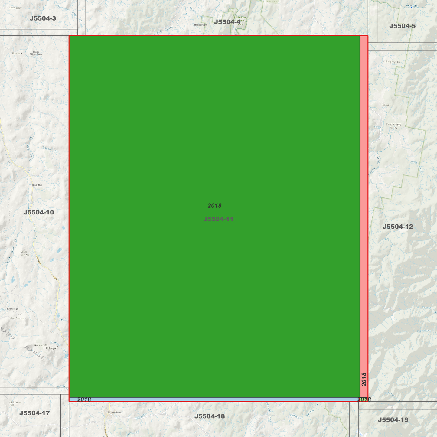 Kybeyan 2m Digital Elevation Models (J5504-11)