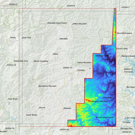 Cobargo 1m Digital Elevation Model (J5504-13)