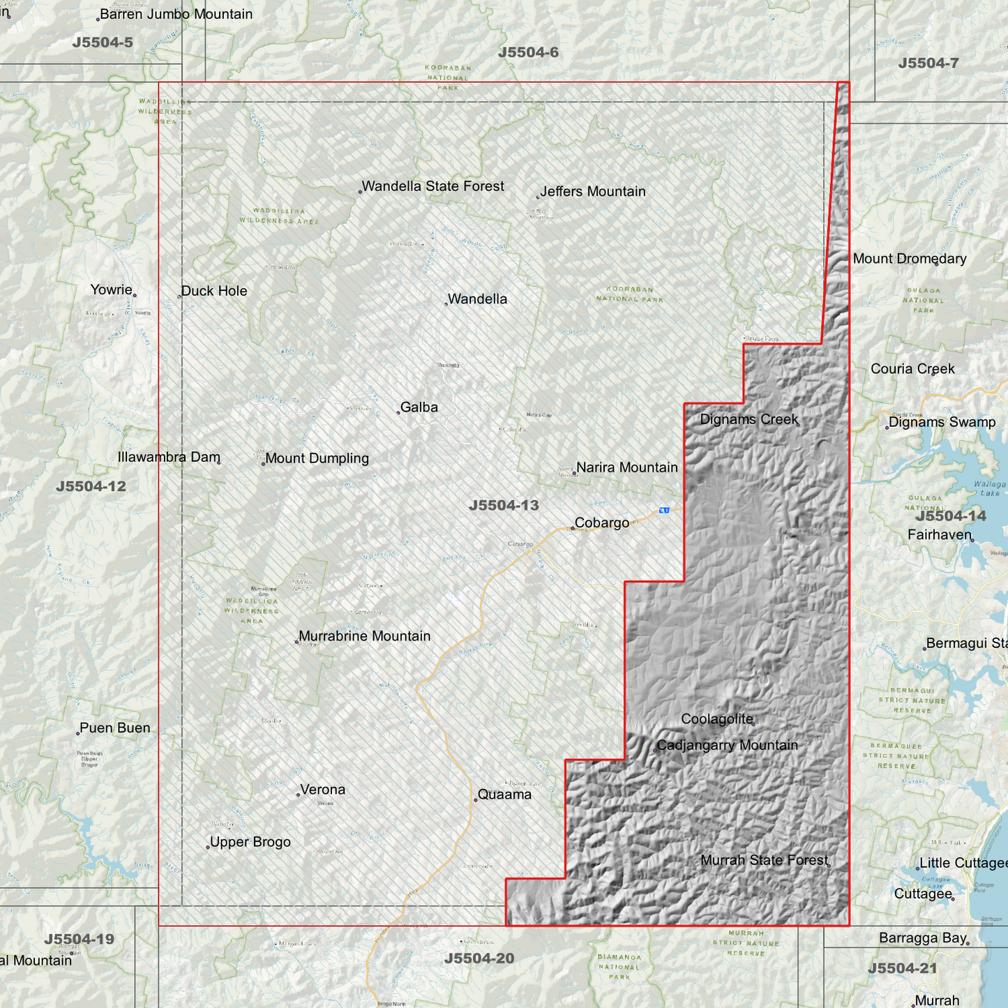 Cobargo 1m & 2m Digital Elevation Models (J5504-13)