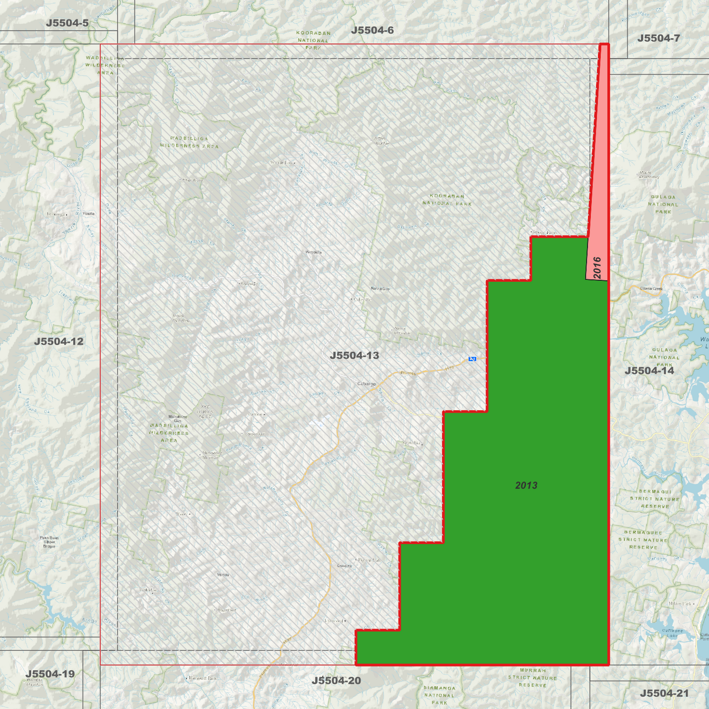 Cobargo 1m Digital Elevation Model (J5504-13)