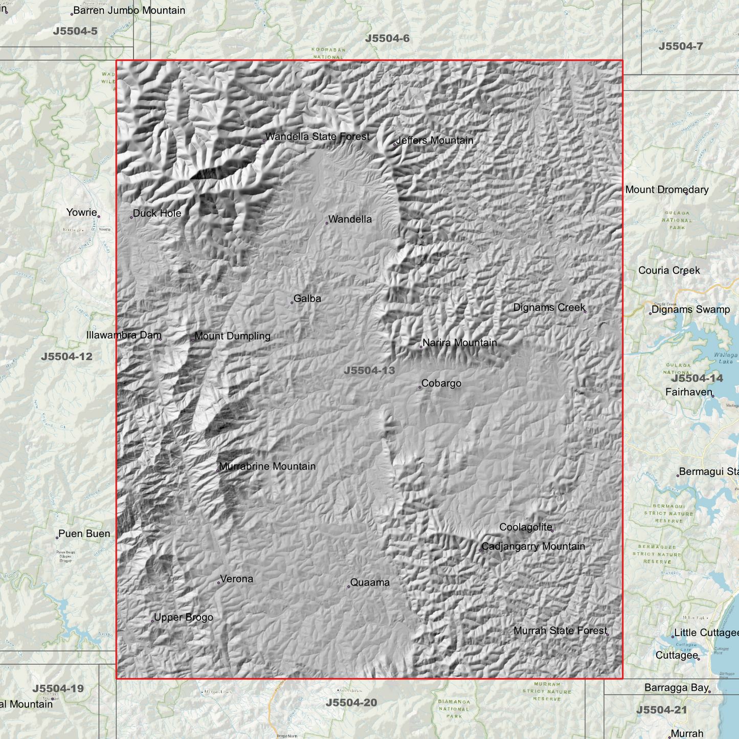 Cobargo 1m & 2m Digital Elevation Models (J5504-13)