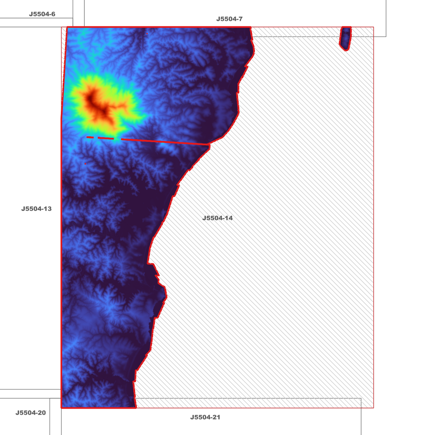 Bermagui 1m Digital Elevation Model (J5504-14)