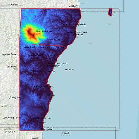Bermagui 1m Digital Elevation Model (J5504-14)