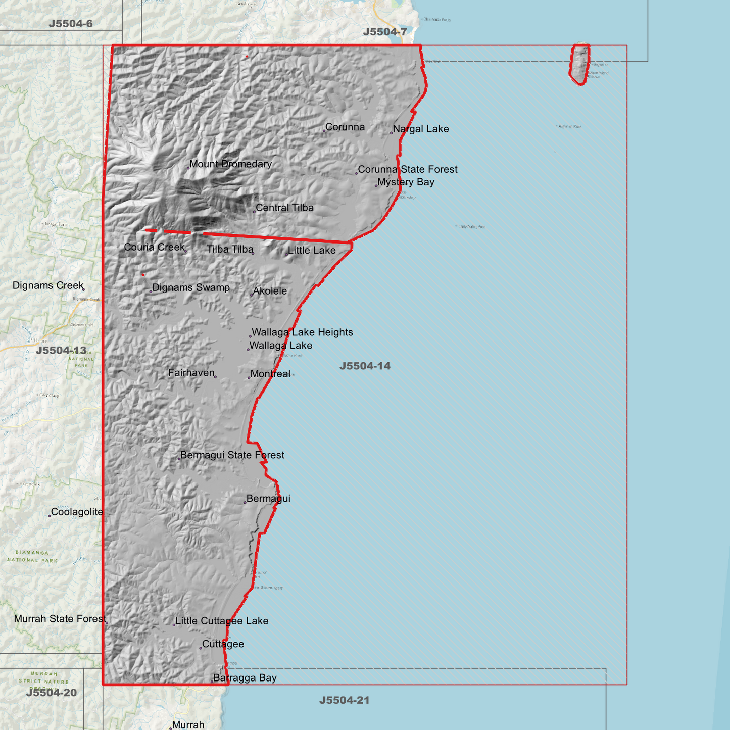 Bermagui 1m Digital Elevation Model (J5504-14)