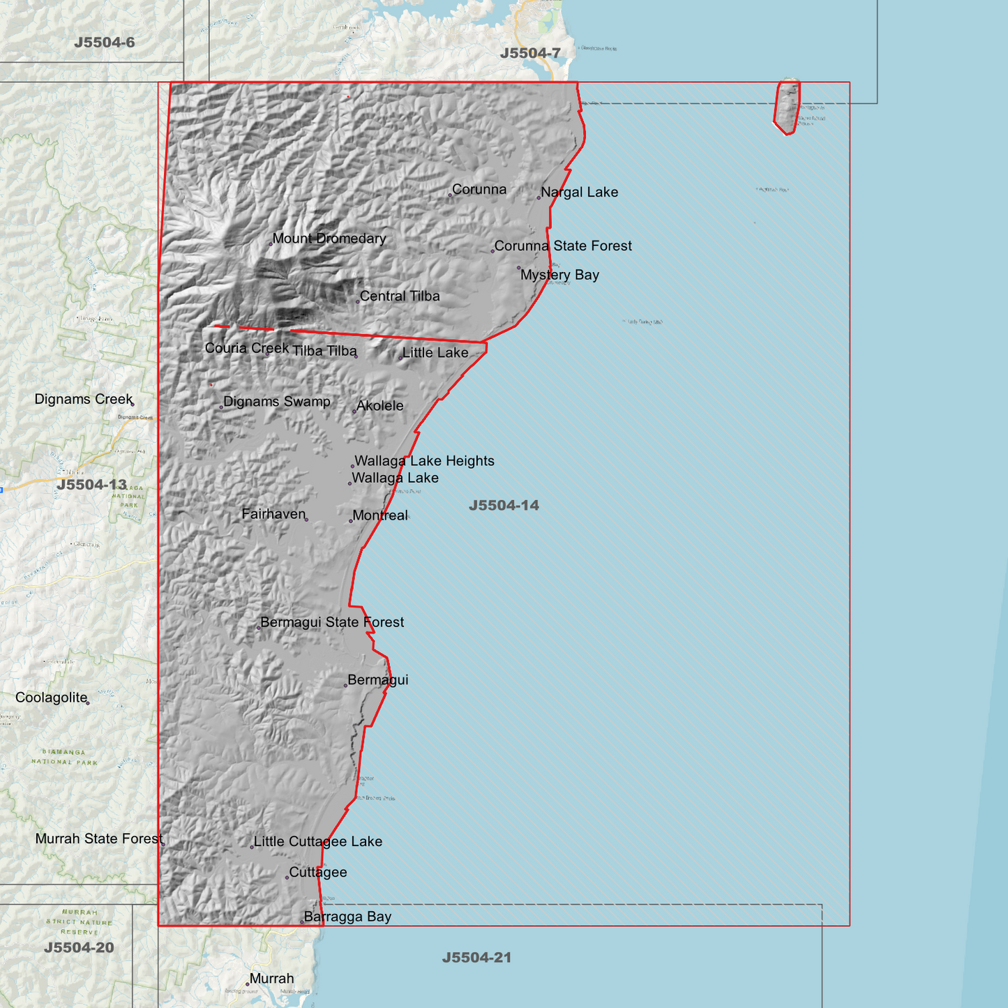 Bermagui 1m & 2m Digital Elevation Models (J5504-14)