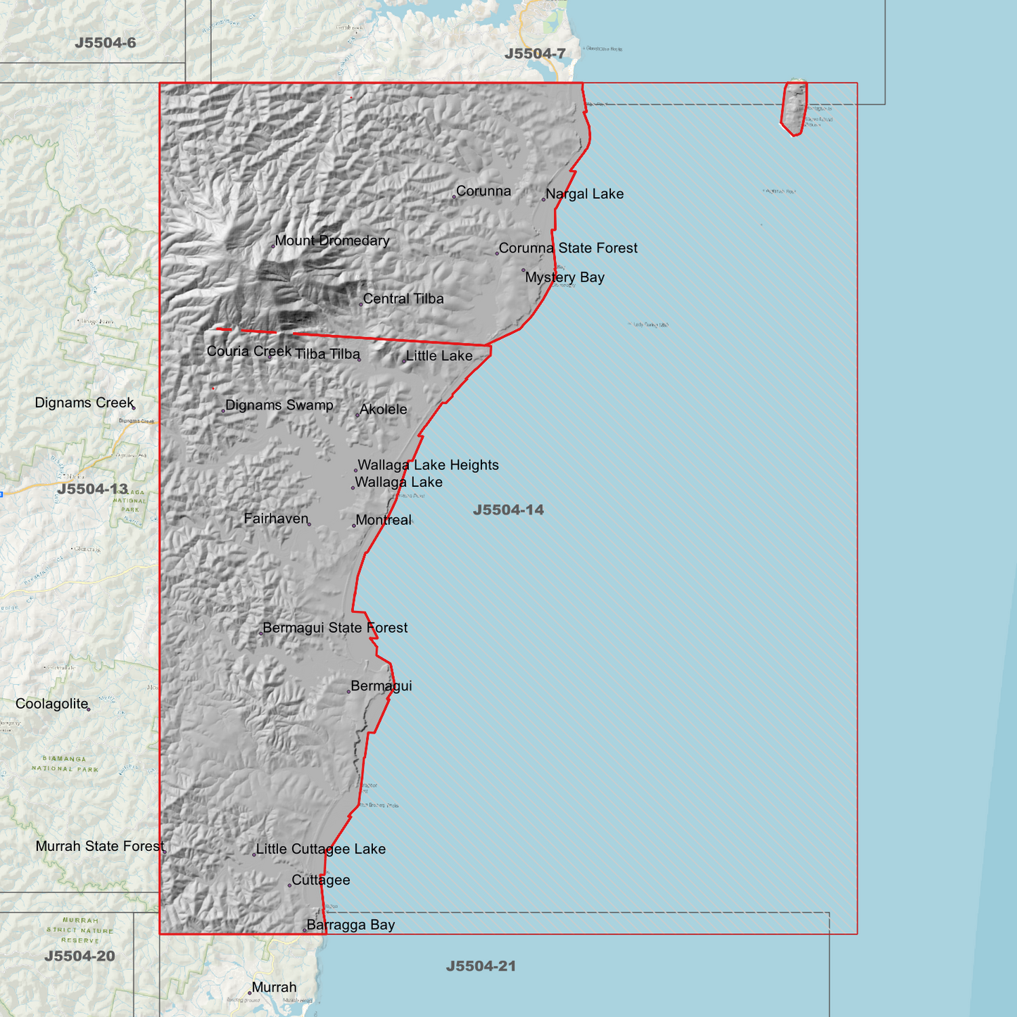 Bermagui 1m & 2m Digital Elevation Models (J5504-14)