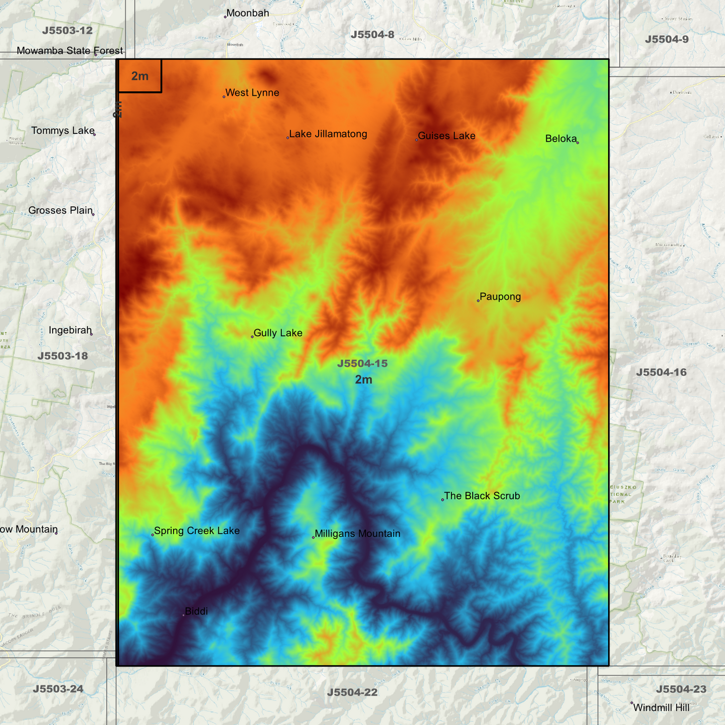 Paupong 2m Digital Elevation Models (J5504-15)
