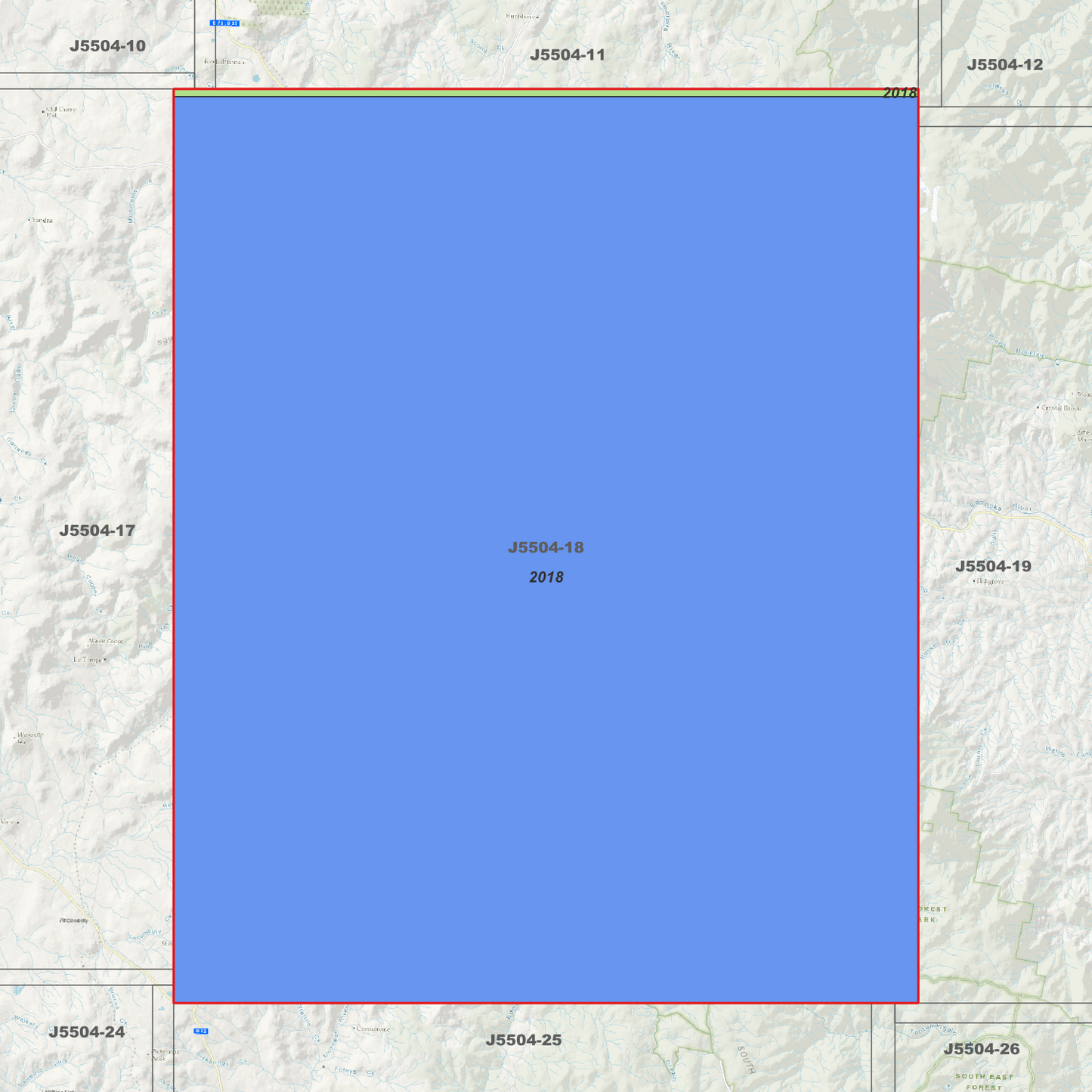 Nimmitabel 2m Digital Elevation Models (J5504-18)