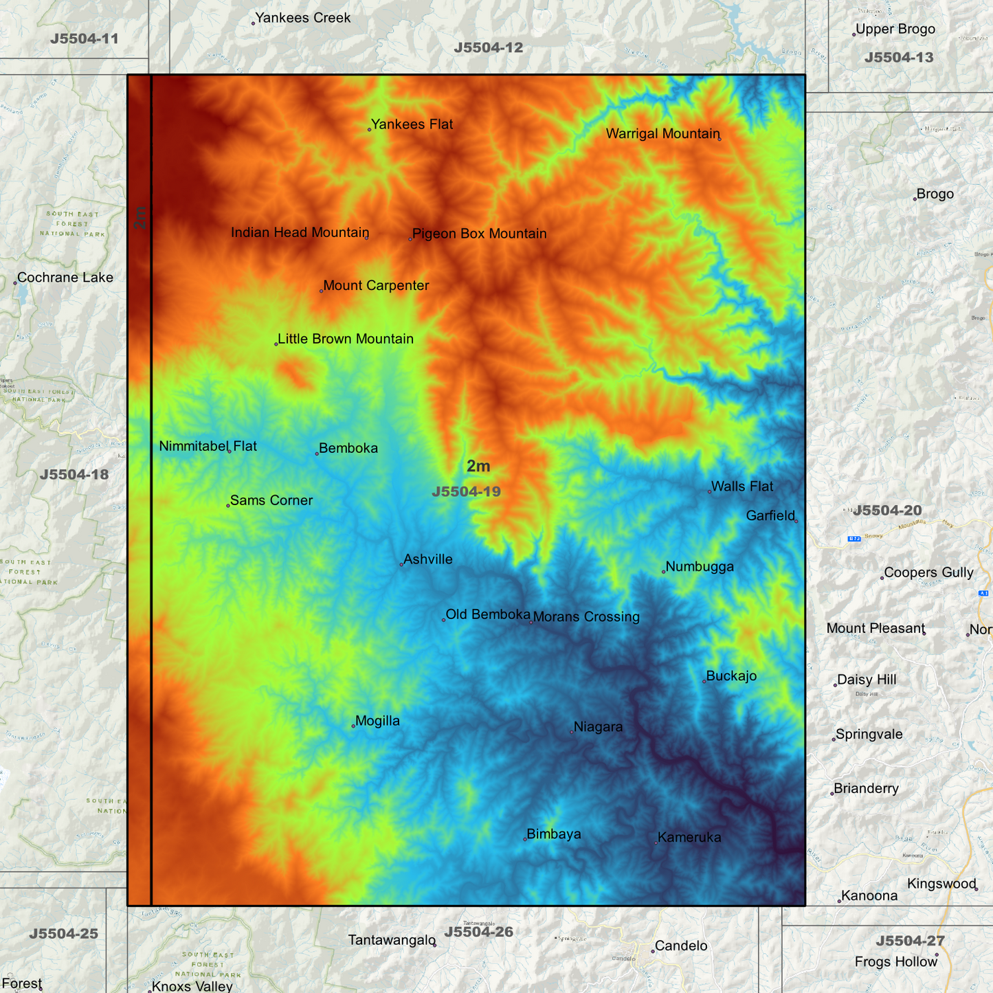 Bemboka 2m Digital Elevation Models (J5504-19)