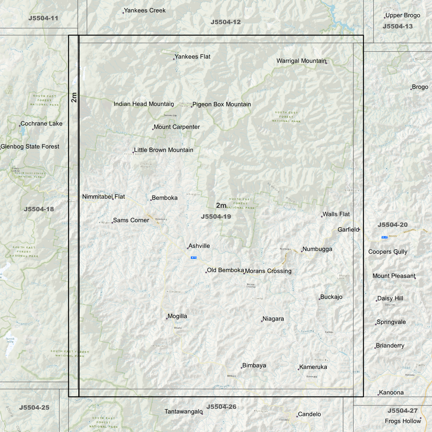 Bemboka 2m Digital Elevation Models (J5504-19)