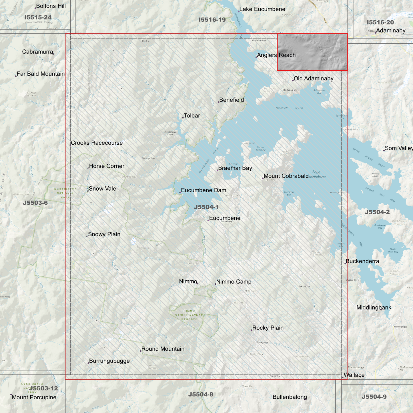 Eucumbene 1m & 2m Digital Elevation Models (J5504-1)
