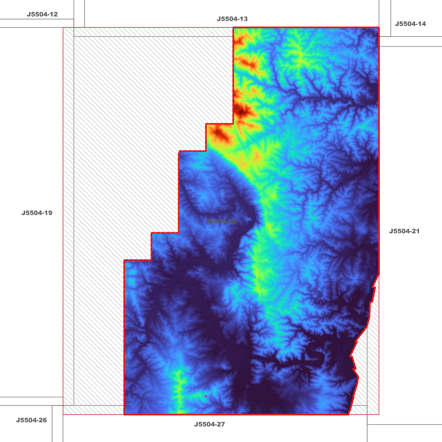 Bega 1m Digital Elevation Model (J5504-20)