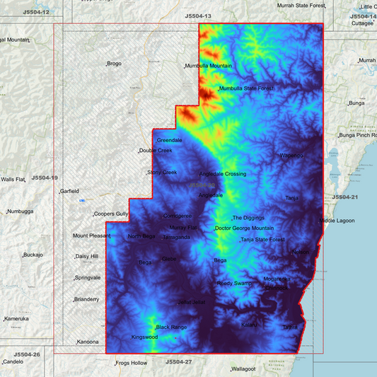 Bega 1m Digital Elevation Model (J5504-20)