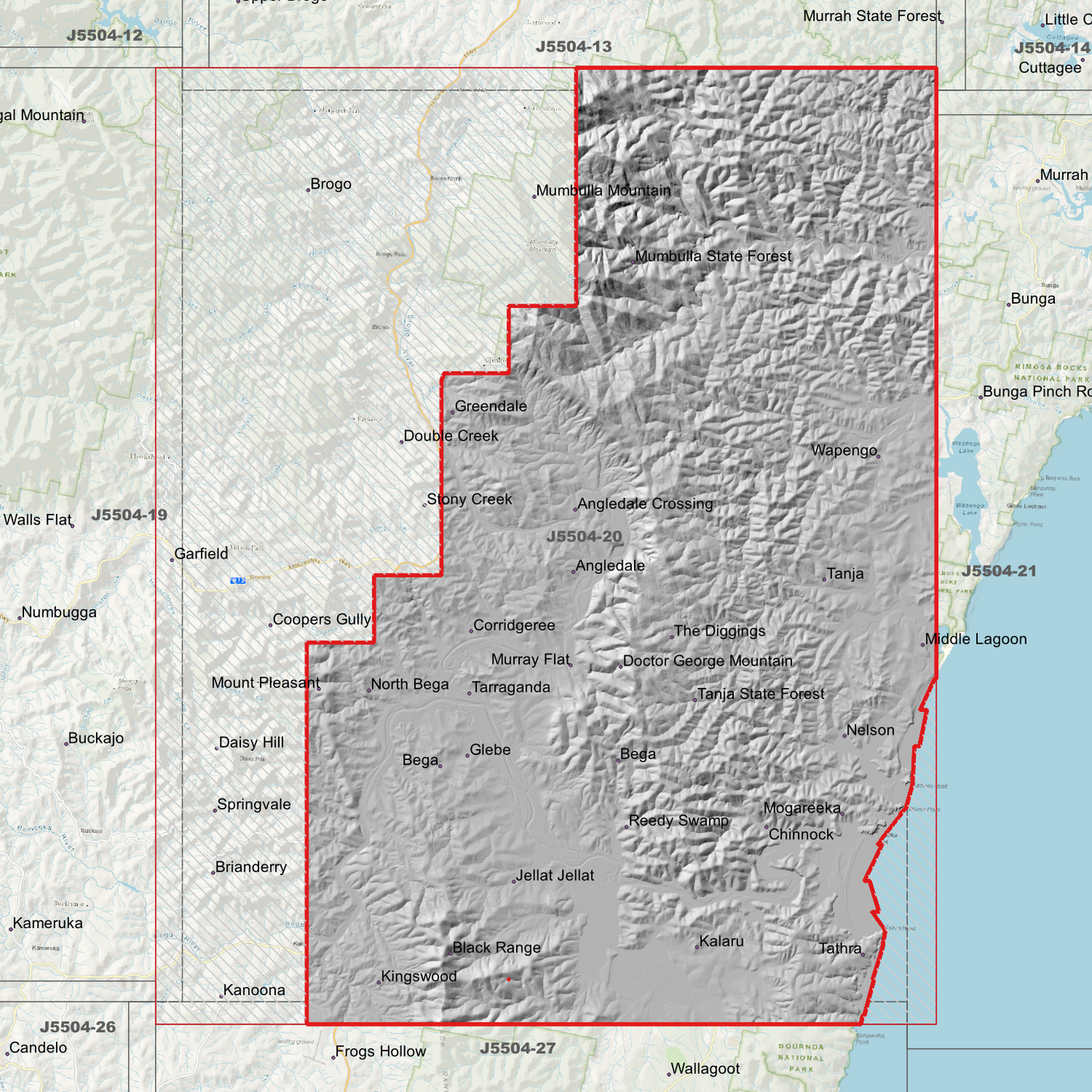 Bega 1m Digital Elevation Model (J5504-20)