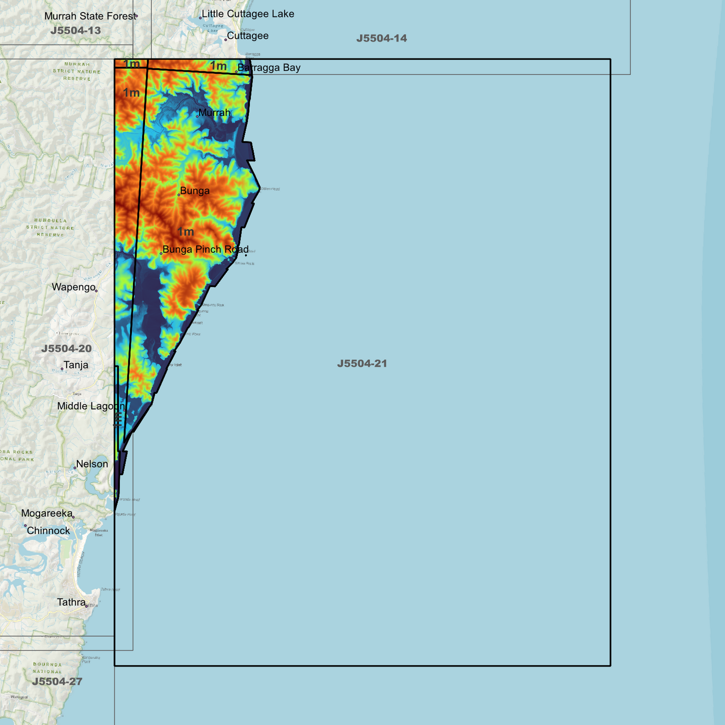 Bunga 1m Digital Elevation Models (J5504-21)