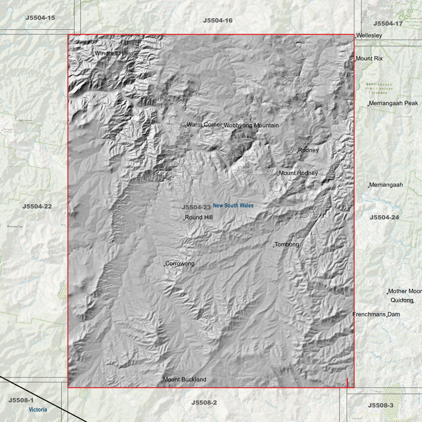 Corrowong 2m Digital Elevation Models (J5504-23)