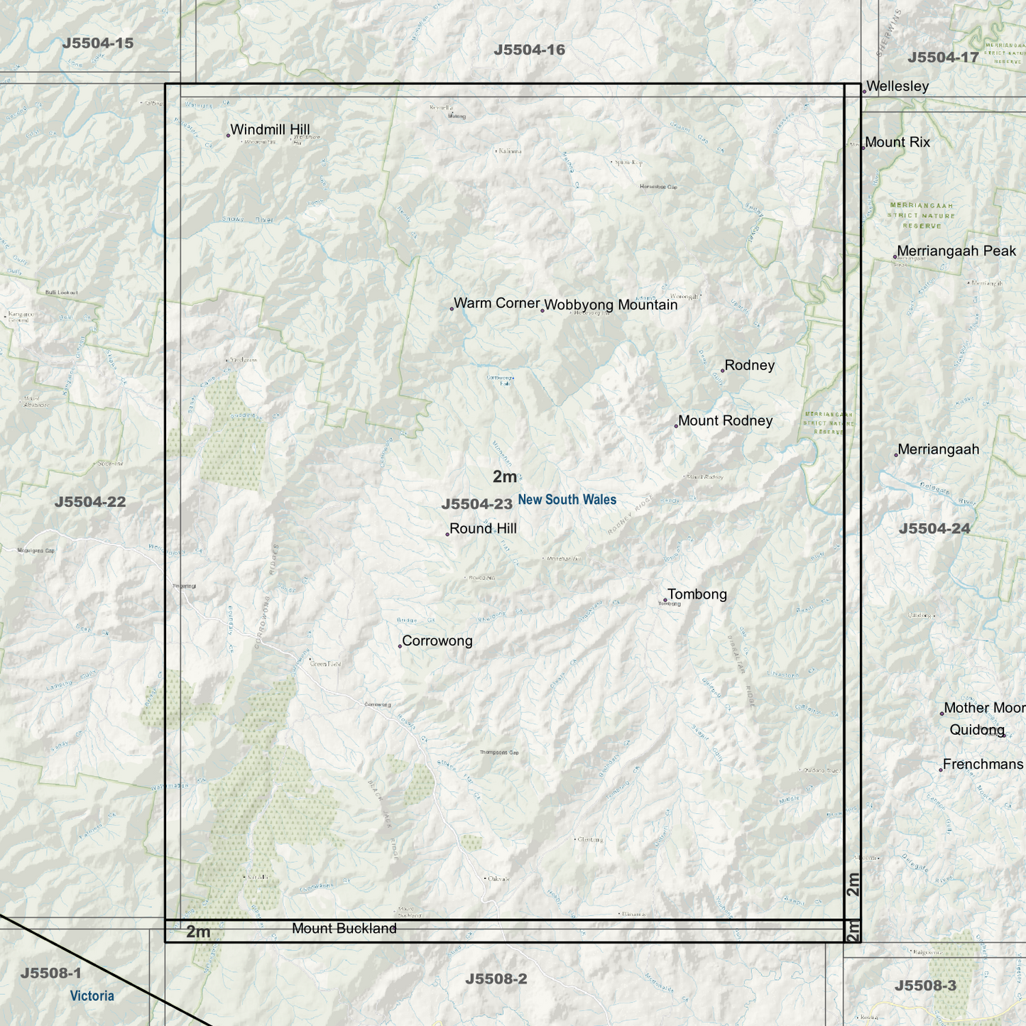 Corrowong 2m Digital Elevation Models (J5504-23)