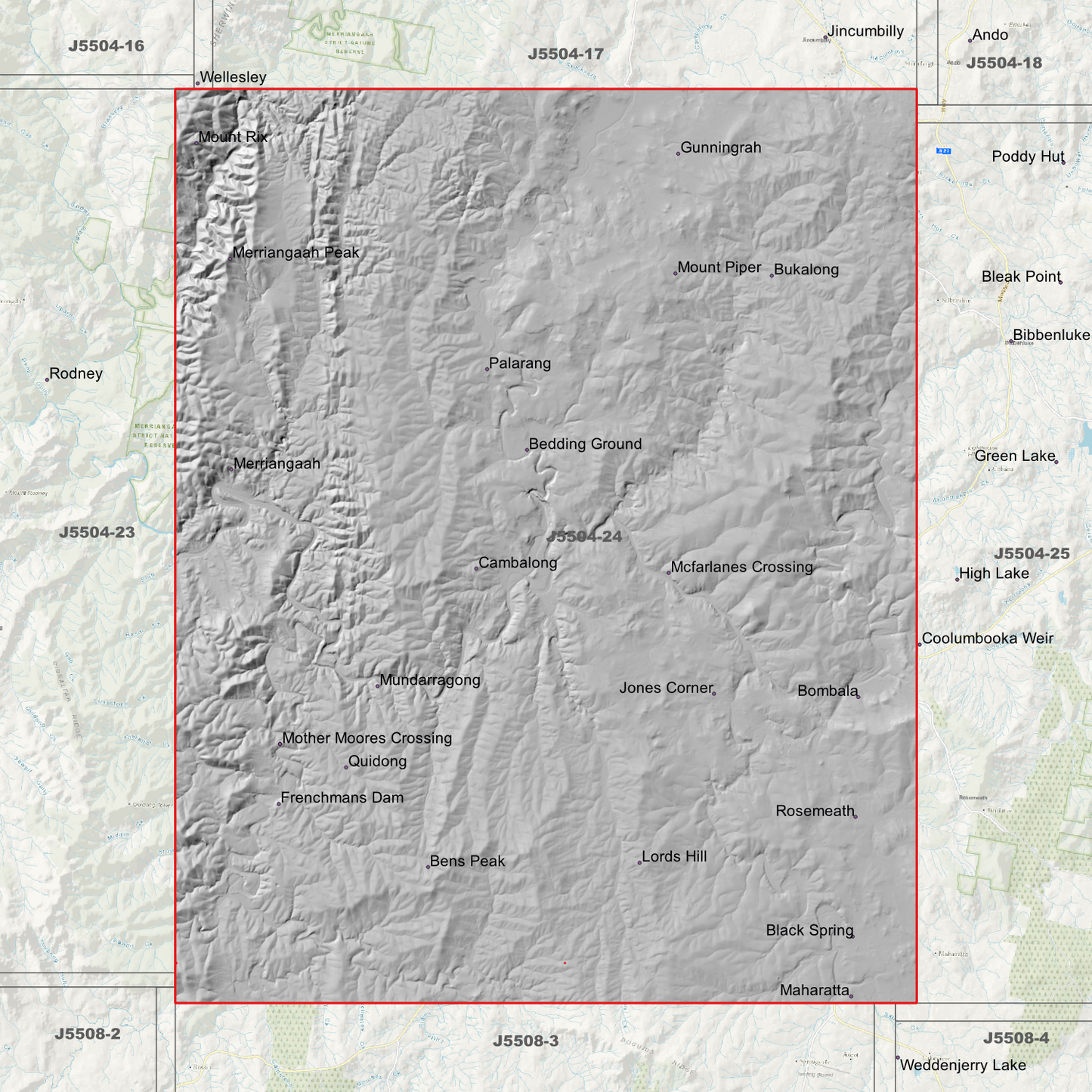 Bombala 2m Digital Elevation Models (J5504-24)