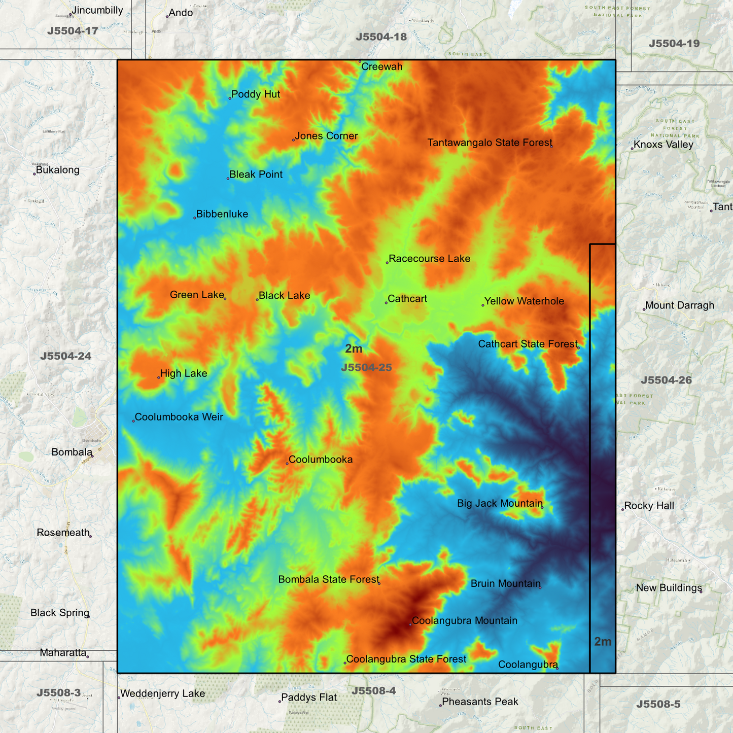 Cathcart 2m Digital Elevation Models (J5504-25)