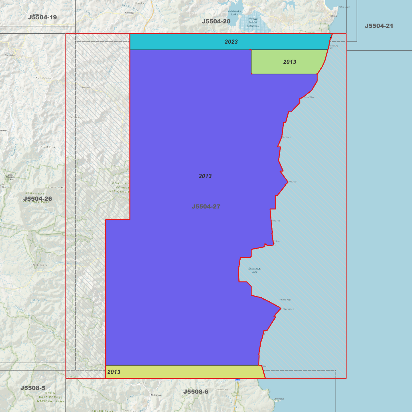 Merimbula 1m & 2m Digital Elevation Models (J5504-27)