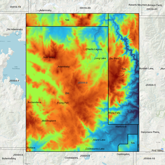 Frying Pan 1m & 2m Digital Elevation Models (J5504-2)