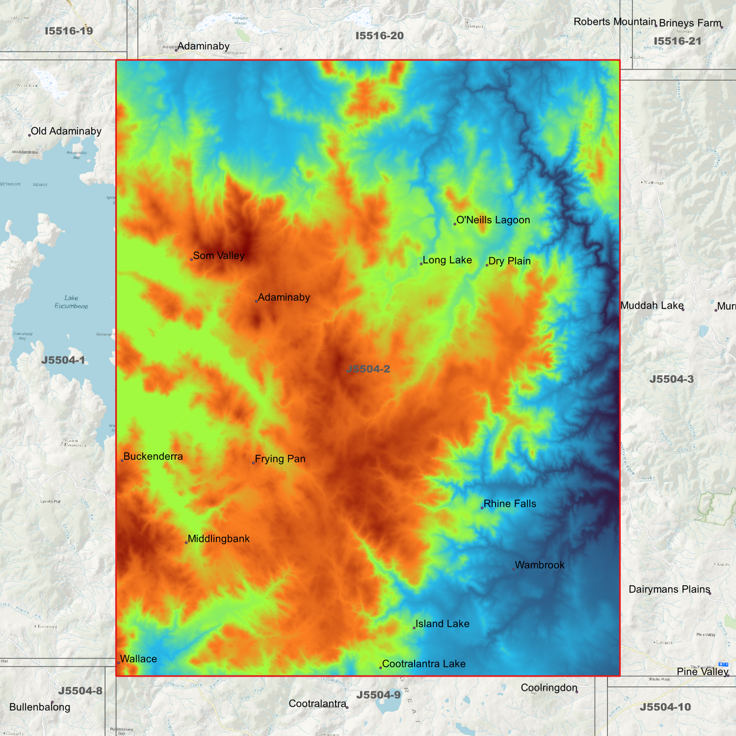 Frying Pan 1m & 2m Digital Elevation Models (J5504-2)