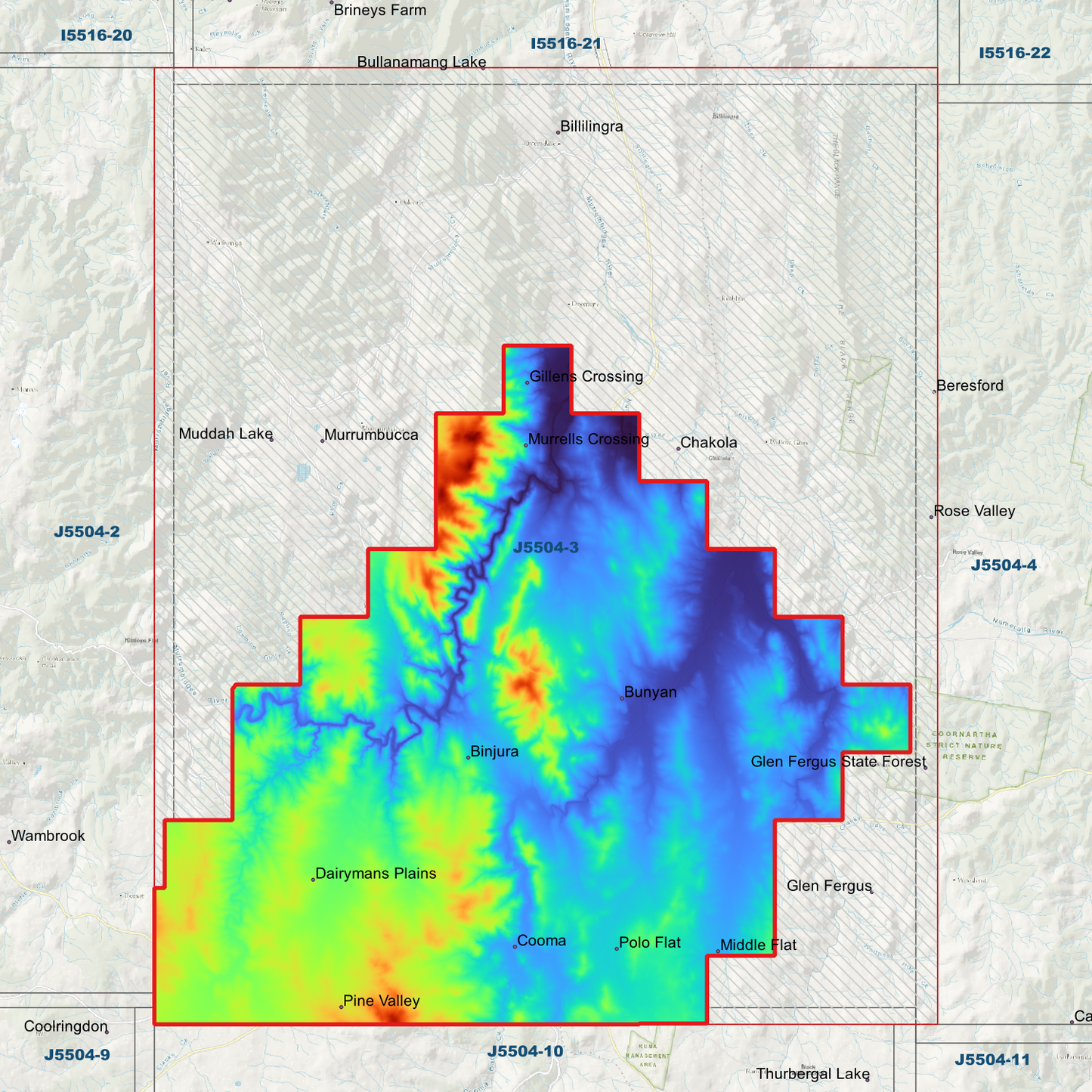 Cooma 1m Digital Elevation Model (J5504-3)