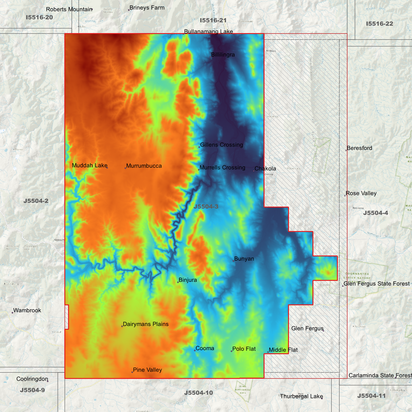 Cooma 1m & 2m Digital Elevation Models (J5504-3)